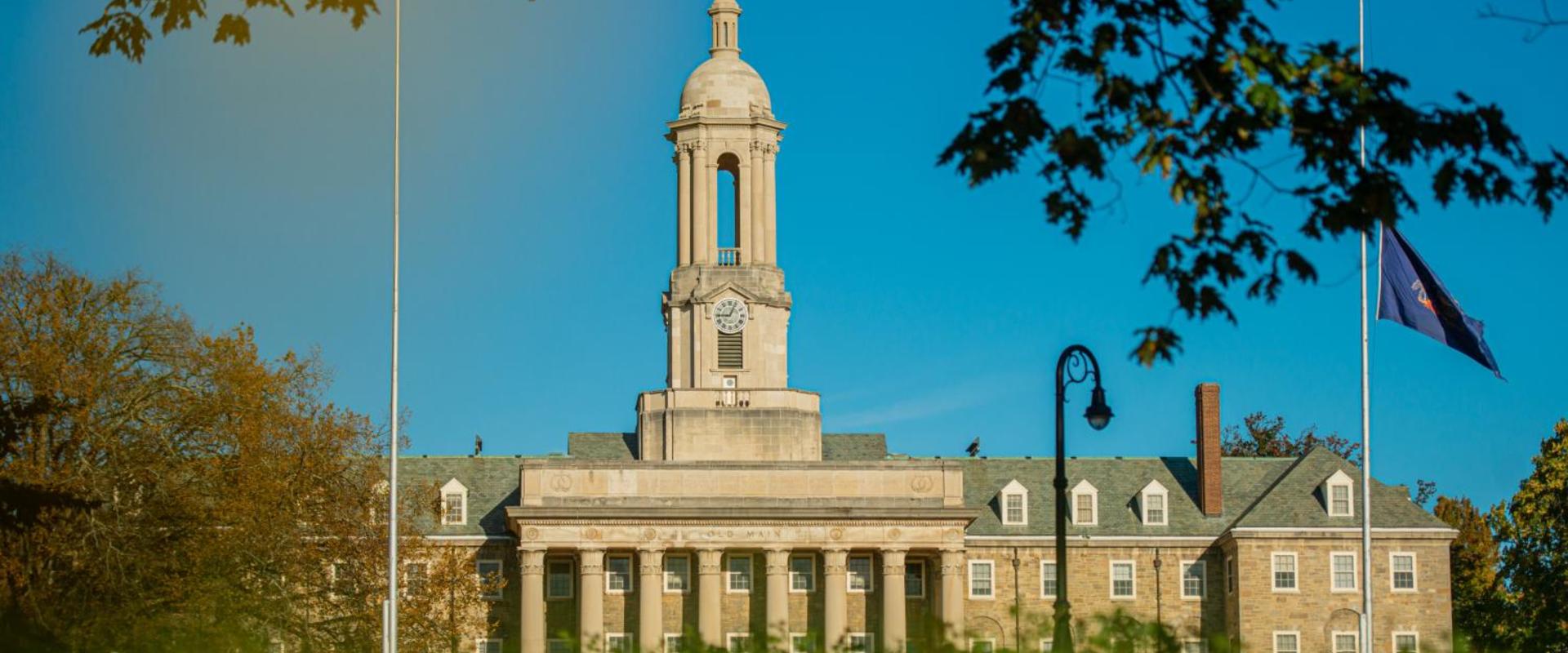 penn state old main building on university park campus